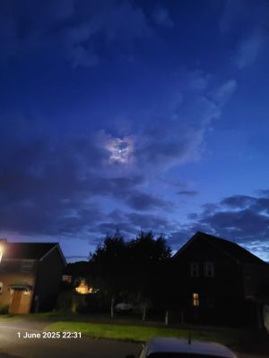 The Moon and clouds last night ?